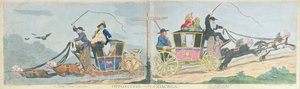 Opposition Coaches, utgitt av S.W. Fores i 1788 (håndfarget etsning)
